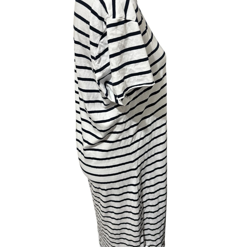 Frank & Eileen Striped Cotton T-Shirt Dress Raw Hems 100% Cotton Size XL NWOT - Picture 4 of 8